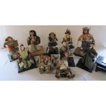 Various Japanese Samurai warrior dolls (2 boxes)