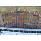 Pair of wrought iron gates each 100cm wide