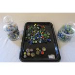 Selection of assorted marbles inc some early examples