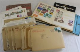 Quantity of first day covers, small album of World stamps etc.