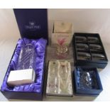 Various boxed crystal and glass ware inc Caithness and The Victoria collection