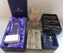 Various boxed crystal and glass ware inc Caithness and The Victoria collection