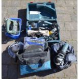 Rapesco nail gun, Bosch jigsaw, Bosch planer, grinder, Bosch grinder and accessories