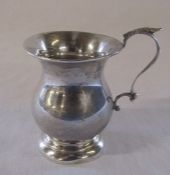 Silver christening tankard H 9 cm engraved 'MAH 1920', Birmingham 1903 weight 2.38 ozt