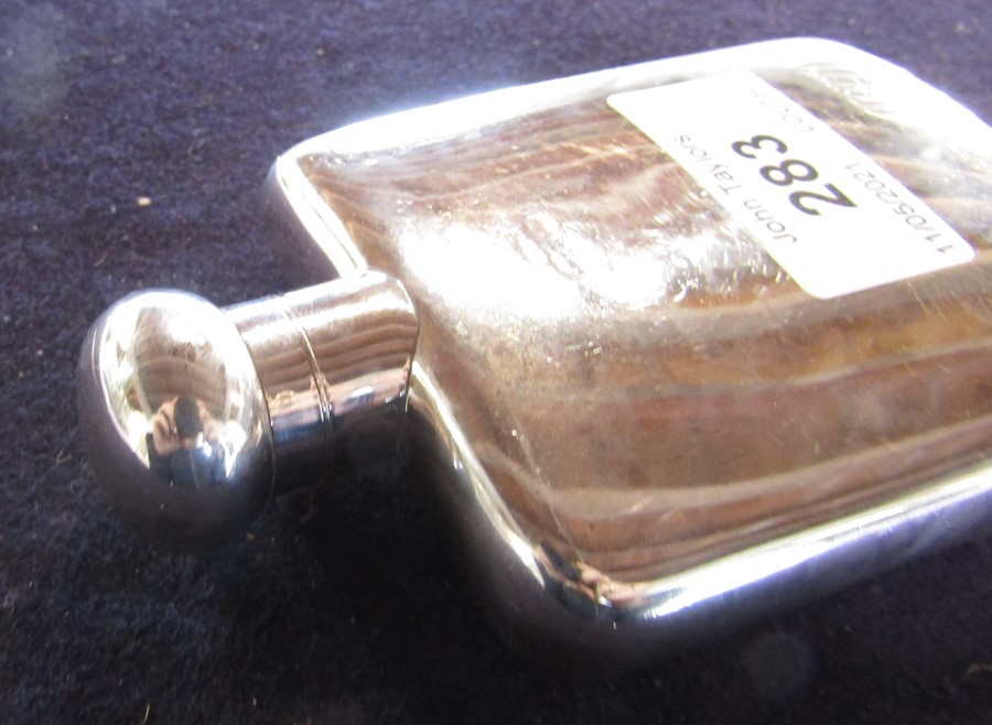 Victorian silver hip flask Birmingham 1894 H 11.5 cm weight 3.77 ozt - Image 5 of 8