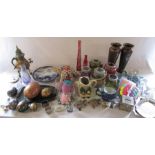 2 boxes of assorted ceramics, glassware, silver plate etc inc Caithness, Tony Wood 'Darby & Joan',