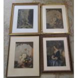 4 framed Baxter prints (largest 59 cm x 49 cm size including frame)