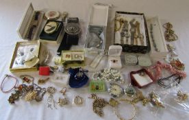 Selection of costume jewellery and watches