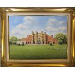 Gilt framed oil on canvas of The Gatehouse, Thornton Abbey by Peter Kenward 1991 75 cm x 59.5 cm (