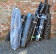 Large quantity of roofing felt with foam and ground sheet & gas roofing blow torches