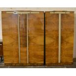 2 mid 20th century Beautility wardrobes one with swivel mirror Ht 178cm W 130cm & 92cm
