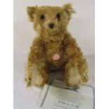 Steiff Barle 35 PB teddy bear reproduction of original 1904, jointed with string fastened disks