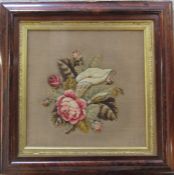 Large needlepoint still life of flowers 56 cm x 56 cm (size including frame)