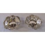 Pair of Victorian silver bonbon dishes Birmingham 1900 D 11 cm weight 2.64 ozt