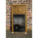 Large gilt framed hall mirror H 138 cm L 78 cm