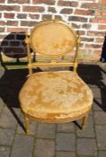 18th century style gold upholstered chair