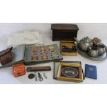 2 child's nightgowns, miniature oak blanket box, cased Rayner Dialdex Refractometer, Kodak six-20