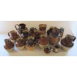2 boxes of hunting / harvest jugs etc inc Doulton Lambeth and Arthur Wood (some af)