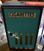 Never used Senior Service cigarette vending machine by Brecknell, Dolman & Rogers Ltd with stand