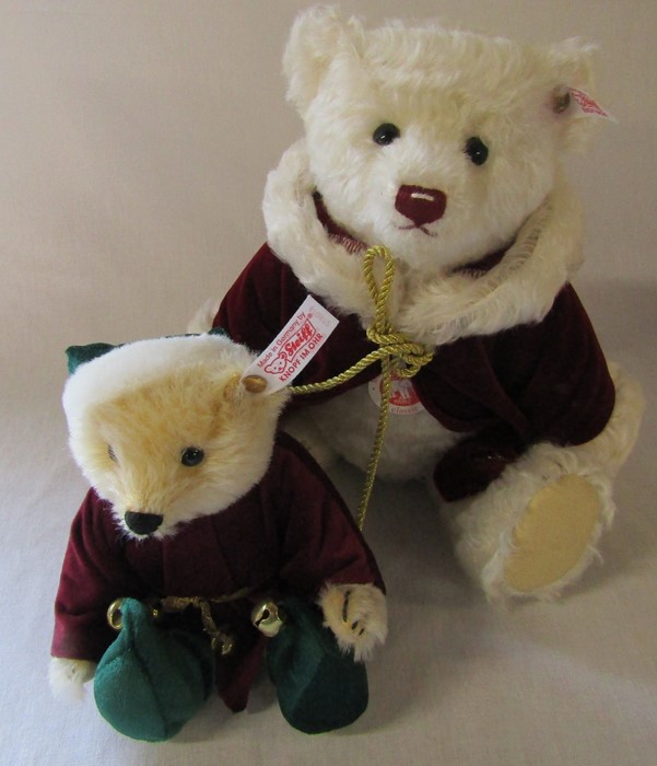 Steiff Christmas teddy bear limited edition 1747/2000 H 30 cm and Steiff Santa's Elf limited edition - Image 2 of 2
