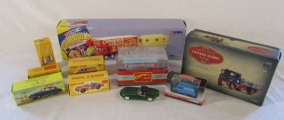 Corgi die cast Chipperfields Circus lorry, Sentinal vintage glory of steam, Corgi Ovaltine van &