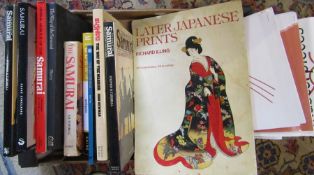 Selection of books relating to Japanese art and Samurai warriors