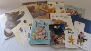 Various Steiff catalogues, calendars, The Teddy Bear Book by Prue Theobalds etc