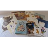 Various Steiff catalogues, calendars, The Teddy Bear Book by Prue Theobalds etc