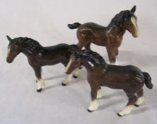 3 Beswick foals (tallest H 15 cm)