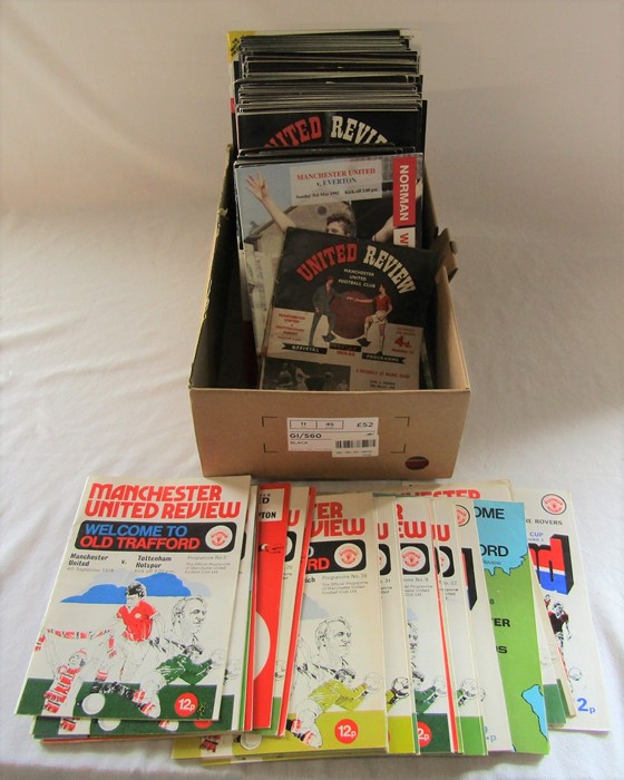 Football interest - various Manchester United football programmes dating from 1960/70/90 and 2000's