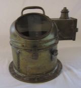 A brass ship's binnacle with spirit lamp PATT.0183 no 21183K H 26 cm