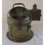 A brass ship's binnacle with spirit lamp PATT.0183 no 21183K H 26 cm