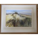 Framed watercolour of a rural scene by Louth artist David Morris 56 cm x 45 cm