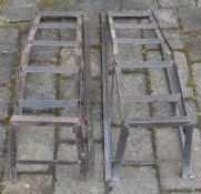 Pair of metal car ramps