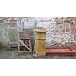 Chimney pot, sack barrow, steps & a butlers sink