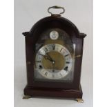 Elliott Tempus Fugit 8 day Westminster chime dome top mantel clock with key, ht including handle