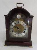 Elliott Tempus Fugit 8 day Westminster chime dome top mantel clock with key, ht including handle