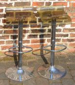 Pair of adjustable bar/kitchen stools