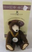 Steiff Club edition 1996 teddy bear, reproduction of Dicky Braunbar 1935, L 32 cm, complete with