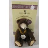 Steiff Club edition 1996 teddy bear, reproduction of Dicky Braunbar 1935, L 32 cm, complete with