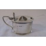 Silver mustard pot and spoon Sheffield 1901 (spoon London 1855) weight excluding glass liner 3.14