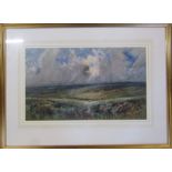 Henry Morley (1869-1937) framed watercolour landscape 'A Hampshire Moorland' 70 cm x 51 cm (size