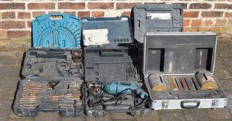 Spectrum tri core drilling system, Milwaukee drill, Bosch GBH 2-20 SRE drill, Erbauer drill and