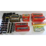 Selection of Hornby OO gauge coaches (11), vans, wagons, rolling stock, BR Class 25 diesel