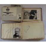 2 vintage autograph books mainly big band signatures inc Billy cotton, Ronnie Scott, Frankie