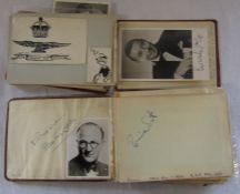 2 vintage autograph books mainly big band signatures inc Billy cotton, Ronnie Scott, Frankie