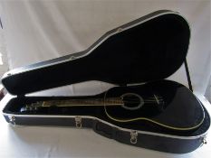 Ovation Celebrity 6 string black electric acoustic guitar L 105 cm with specialist Ovation bowl back