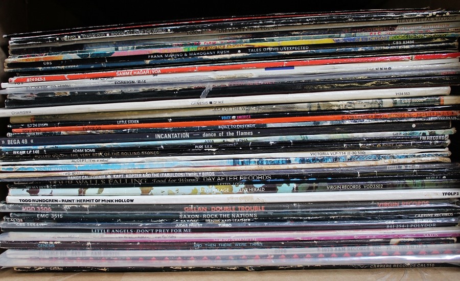 48 hard rock / prog rock albums / LPs including Saxon, Slade, Status Quo, Humble Pie, Van Halen, - Image 3 of 3