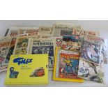 Selection of vintage comics including 1968 Beano, 1966 Dandy, Boy's Cinema, Eagle, 1954 / 58,