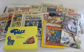 Selection of vintage comics including 1968 Beano, 1966 Dandy, Boy's Cinema, Eagle, 1954 / 58,